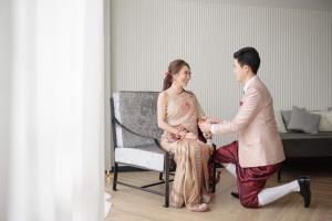 ชุดไทยเจ้าสาว ชุดไทยจักรพรรดิ์ เช่าที่แบมบี้ เวดดิ้ง ห้วยขวาง